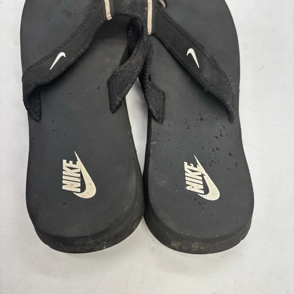 Nike Comfort Slides Womens 9 Black Slip On Sandals Comfortbed Flip Flops